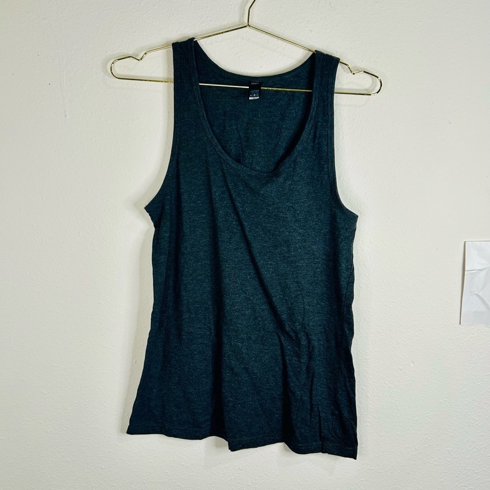 Tulip AS Colour Women’s Charcoal Gray Racerback Tank Top Size M Soft Lightweight